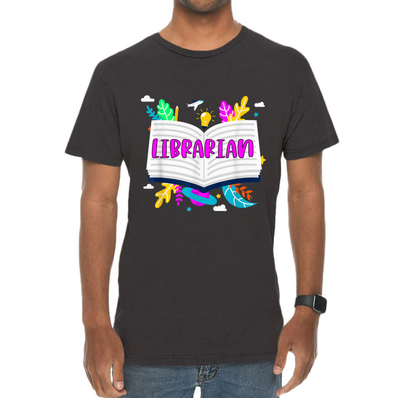 Librarian Appreciation Book Lover Bookworm Reading Gift Vintage T-shirt | Artistshot