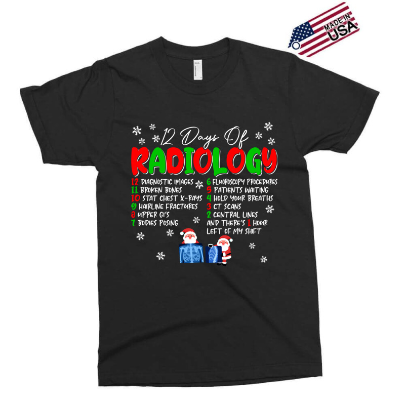 Funny Christmas Radiologist 12 Days Of Radiology Rad Tech Long Sleeve Exclusive T-shirt by kleebbi | Artistshot