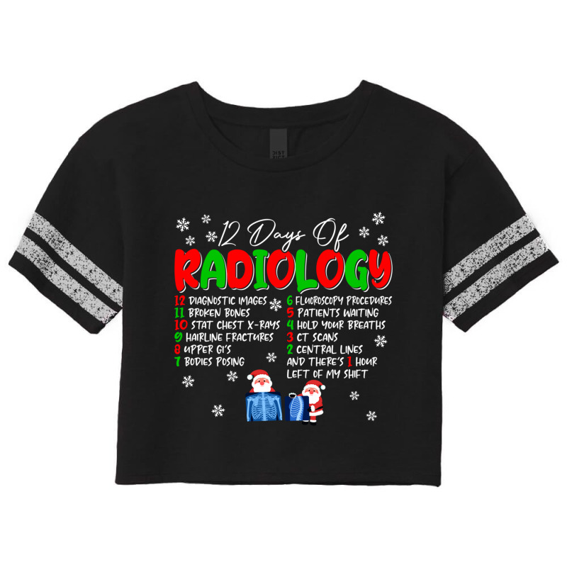 Funny Christmas Radiologist 12 Days Of Radiology Rad Tech Long Sleeve Scorecard Crop Tee by kleebbi | Artistshot