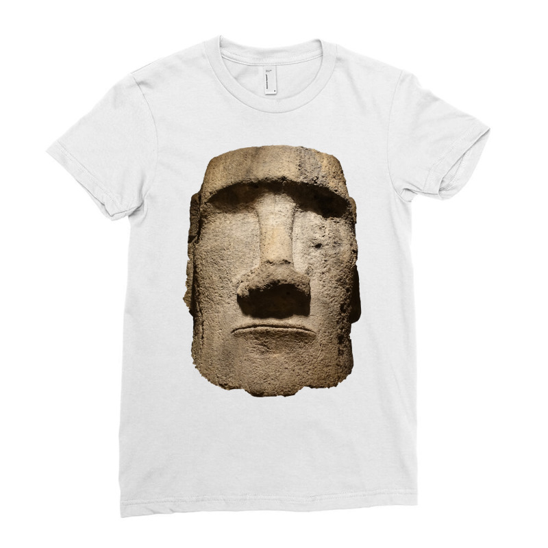 Easter Island Moai Statue Monolith World Mystery Long Sleeve T Shirt Ladies Fitted T-shirt | Artistshot