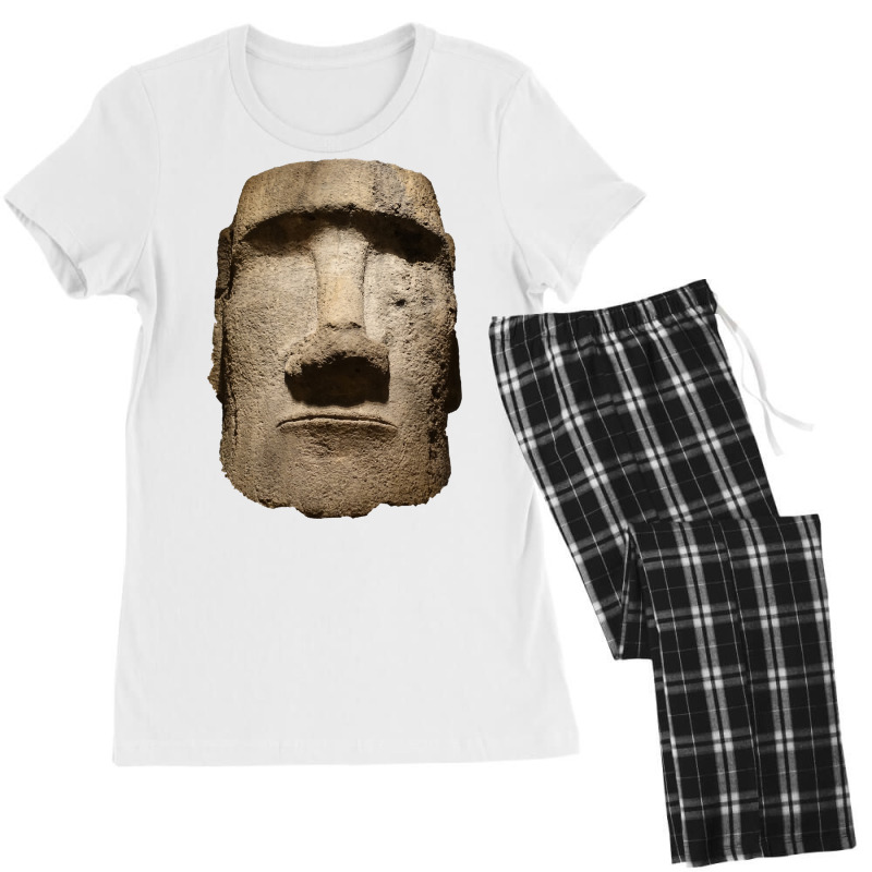 Easter Island Moai Statue Monolith World Mystery Long Sleeve T Shirt Women's Pajamas Set | Artistshot