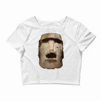 Easter Island Moai Statue Monolith World Mystery Long Sleeve T Shirt Crop Top | Artistshot