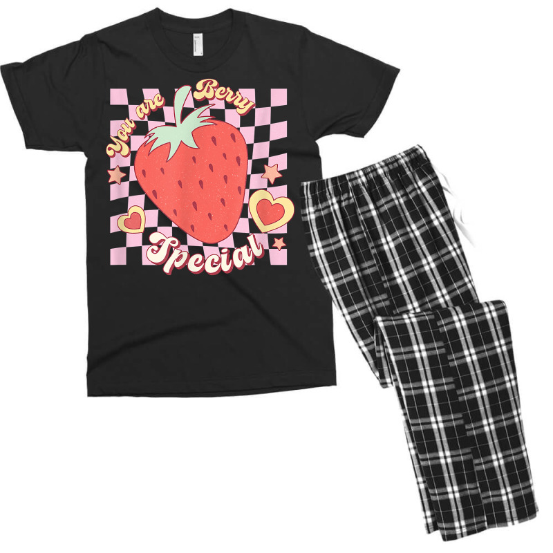 You Are Berry Special, Strawberry Valentines Day Design T Shirt Men's T-shirt Pajama Set | Artistshot