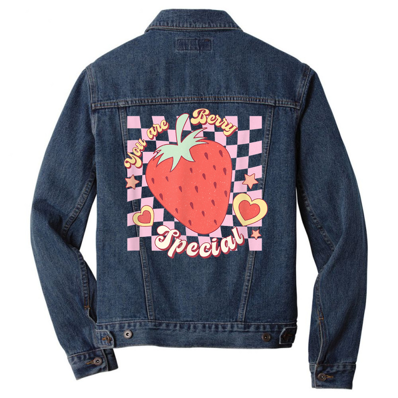 You Are Berry Special, Strawberry Valentines Day Design T Shirt Men Denim Jacket | Artistshot