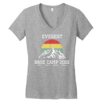 Climbed Base Camp Mount Everest South 2022 Hike Nepal Sun T Shirt Women's V-neck T-shirt | Artistshot