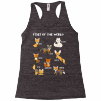 Foxes Of The World Funny Fox Animals Educational T Shirt Racerback Tank | Artistshot