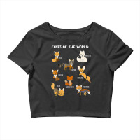 Foxes Of The World Funny Fox Animals Educational T Shirt Crop Top | Artistshot