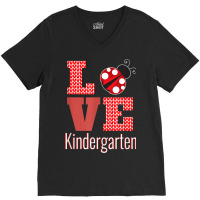 Love Kindergarten Back To School Ladybug _001 V-neck Tee | Artistshot