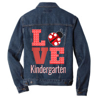 Love Kindergarten Back To School Ladybug _001 Men Denim Jacket | Artistshot