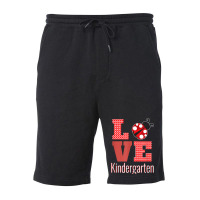 Love Kindergarten Back To School Ladybug _001 Fleece Short | Artistshot