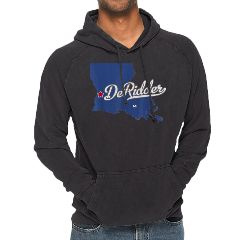 Deridder Louisiana La Map T Shirt Vintage Hoodie | Artistshot