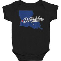 Deridder Louisiana La Map T Shirt Baby Bodysuit | Artistshot