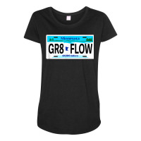 Gr8 Flow Hair Minnesota Mn License Plate Gift Ice Hockey T Shirt Maternity Scoop Neck T-shirt | Artistshot