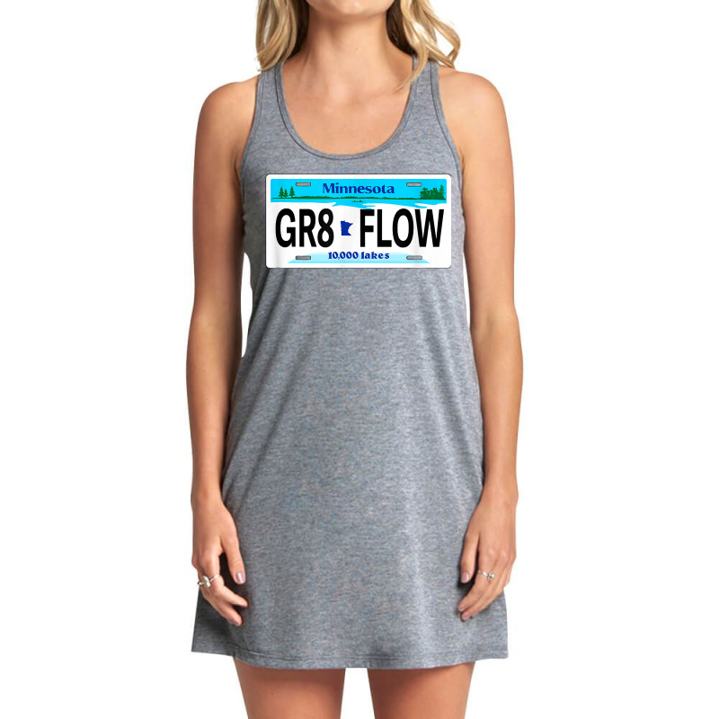 Gr8 Flow Hair Minnesota Mn License Plate Gift Ice Hockey T Shirt Tank Dress by araceliphexy | Artistshot