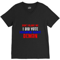 Don't Blame Me I Didn't Vote Screaming Carrot Demon V-neck Tee | Artistshot