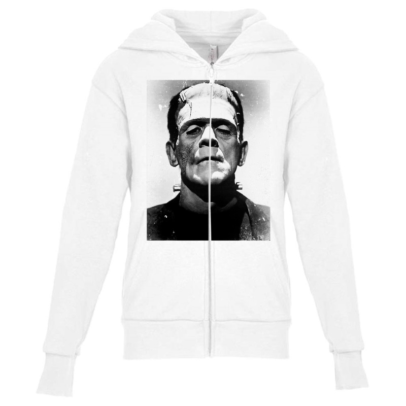 Classic Halloween Monster Poster Horror Movie Frankenstein Youth Zipper Hoodie by DonnaSchennum1234 | Artistshot