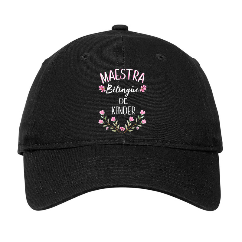 Maestra Bilingue Shirt Bilingual Teacher Spanish Kinder Adjustable Cap by DAGUILERA | Artistshot