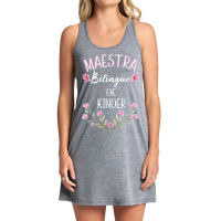 Maestra Bilingue Shirt Bilingual Teacher Spanish Kinder Tank Dress | Artistshot