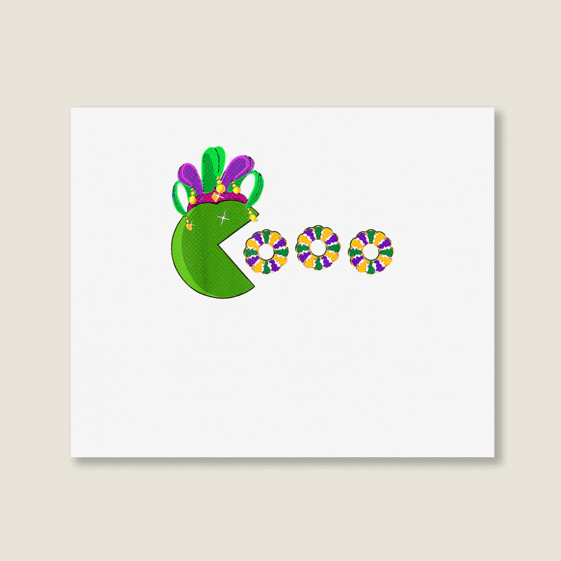 Funny Mardi Gras Hat Eating King Cakes Mardi Gras T Shirt Landscape Canvas Print | Artistshot