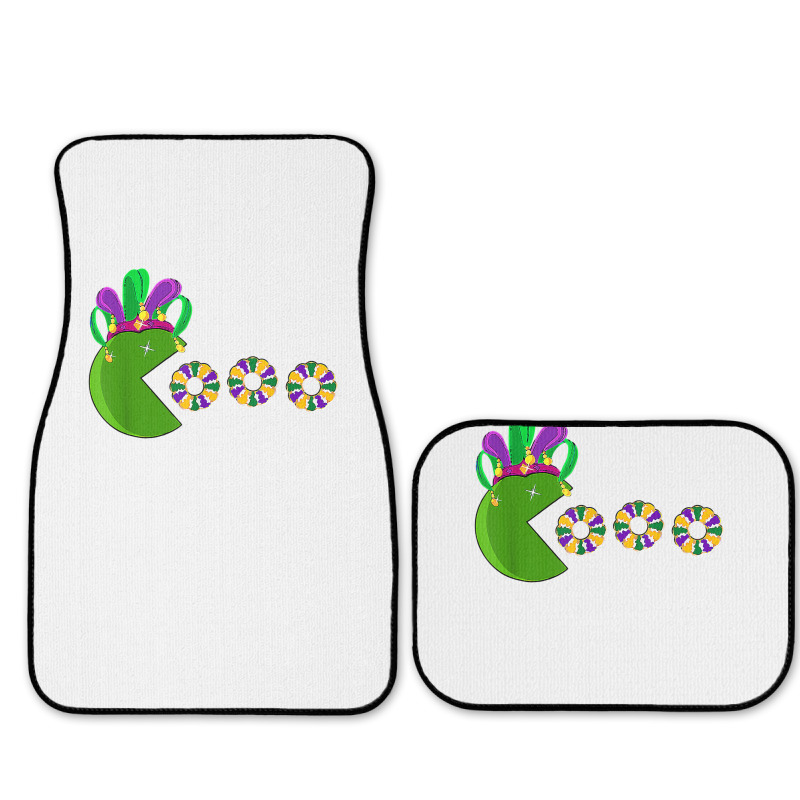 Funny Mardi Gras Hat Eating King Cakes Mardi Gras T Shirt Full Set Car Mats | Artistshot