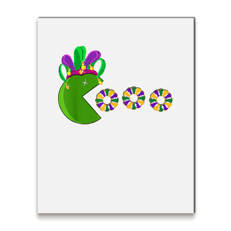 Funny Mardi Gras Hat Eating King Cakes Mardi Gras T Shirt Metal Print Vertical | Artistshot