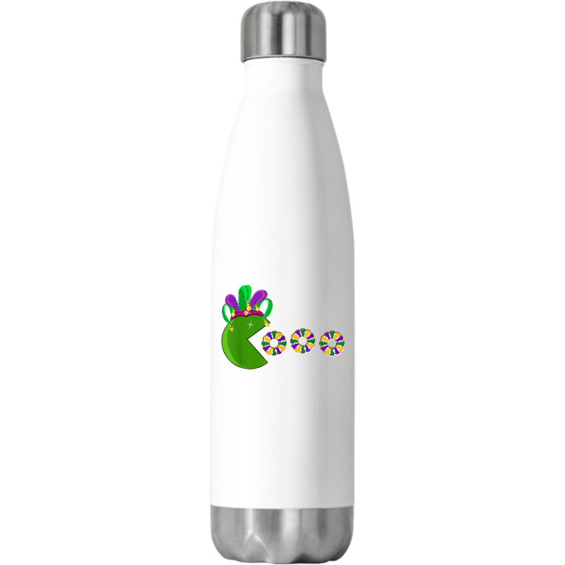 Funny Mardi Gras Hat Eating King Cakes Mardi Gras T Shirt Stainless Steel Water Bottle | Artistshot