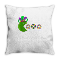 Funny Mardi Gras Hat Eating King Cakes Mardi Gras T Shirt Throw Pillow | Artistshot