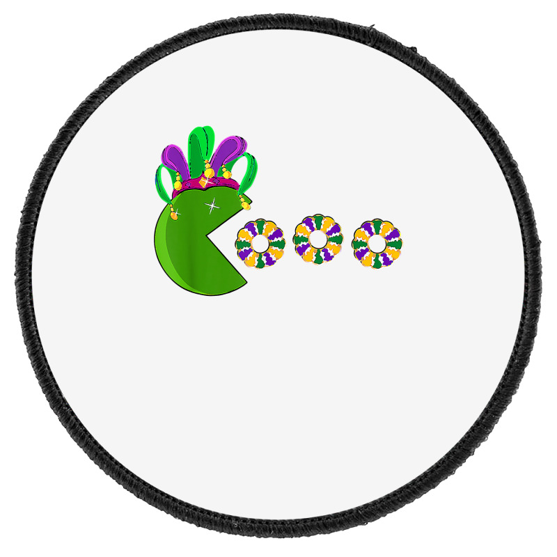 Funny Mardi Gras Hat Eating King Cakes Mardi Gras T Shirt Round Patch | Artistshot