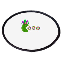 Funny Mardi Gras Hat Eating King Cakes Mardi Gras T Shirt Oval Patch | Artistshot