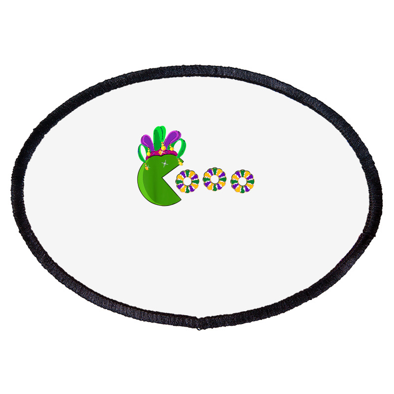 Funny Mardi Gras Hat Eating King Cakes Mardi Gras T Shirt Oval Patch | Artistshot