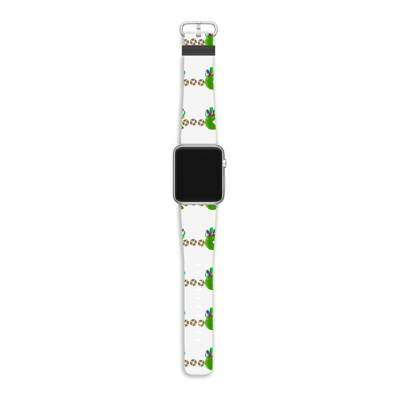 Funny Mardi Gras Hat Eating King Cakes Mardi Gras T Shirt Apple Watch Band | Artistshot