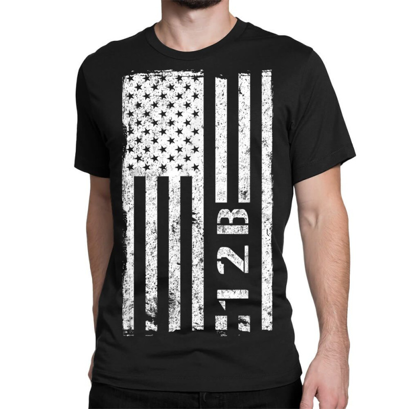 12b Combat Engineer Vintage American Flag Classic T-shirt by ALFREDMCGOWAN | Artistshot