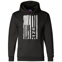 12b Combat Engineer Vintage American Flag Champion Hoodie | Artistshot