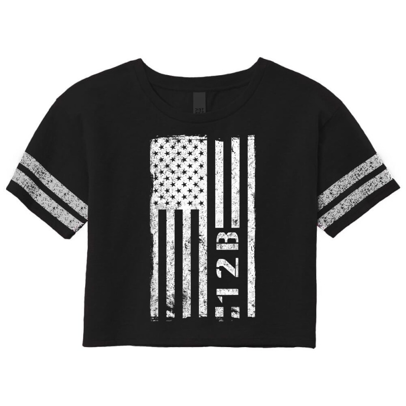 12b Combat Engineer Vintage American Flag Scorecard Crop Tee by ALFREDMCGOWAN | Artistshot