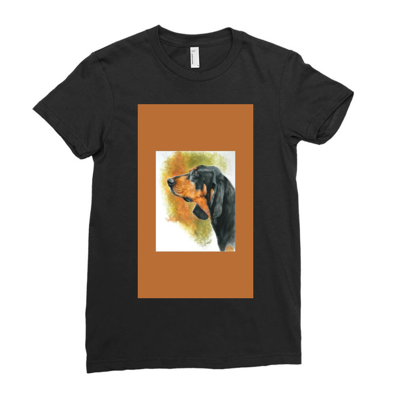 Black & Tan Coonhound Ladies Fitted T-Shirt by Higaszx | Artistshot