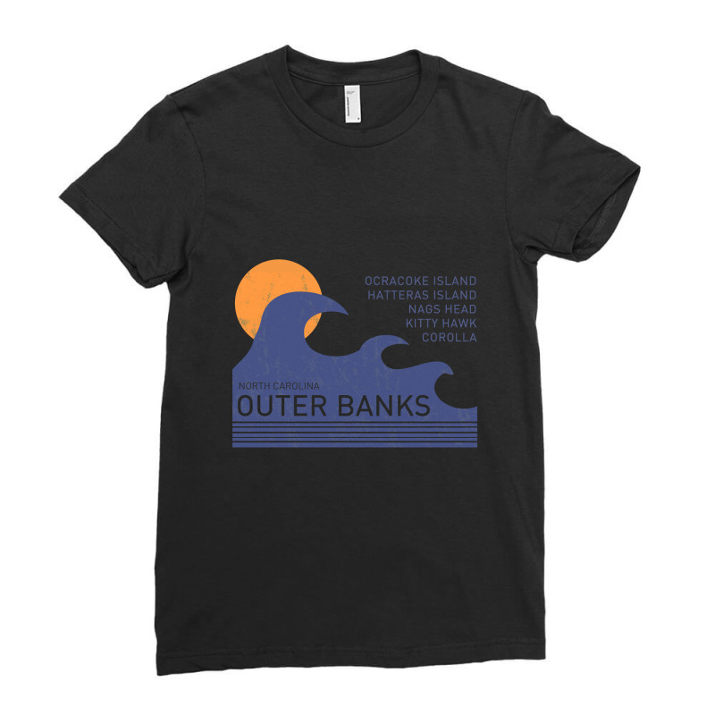 Hot Trend Outer Banks Nc Waves Ladies Fitted T-Shirt by Acevedo Bolen | Artistshot