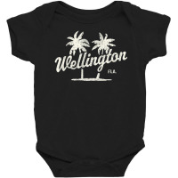 Limited Edition Wellington Florida Vintage 70s Palm Trees Baby Bodysuit | Artistshot