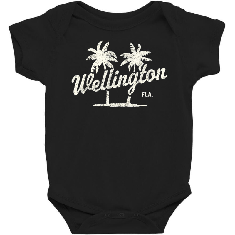 Limited Edition Wellington Florida Vintage 70s Palm Trees Baby Bodysuit | Artistshot