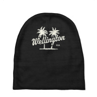 Limited Edition Wellington Florida Vintage 70s Palm Trees Baby Beanies | Artistshot