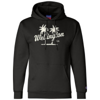 Limited Edition Wellington Florida Vintage 70s Palm Trees Champion Hoodie | Artistshot