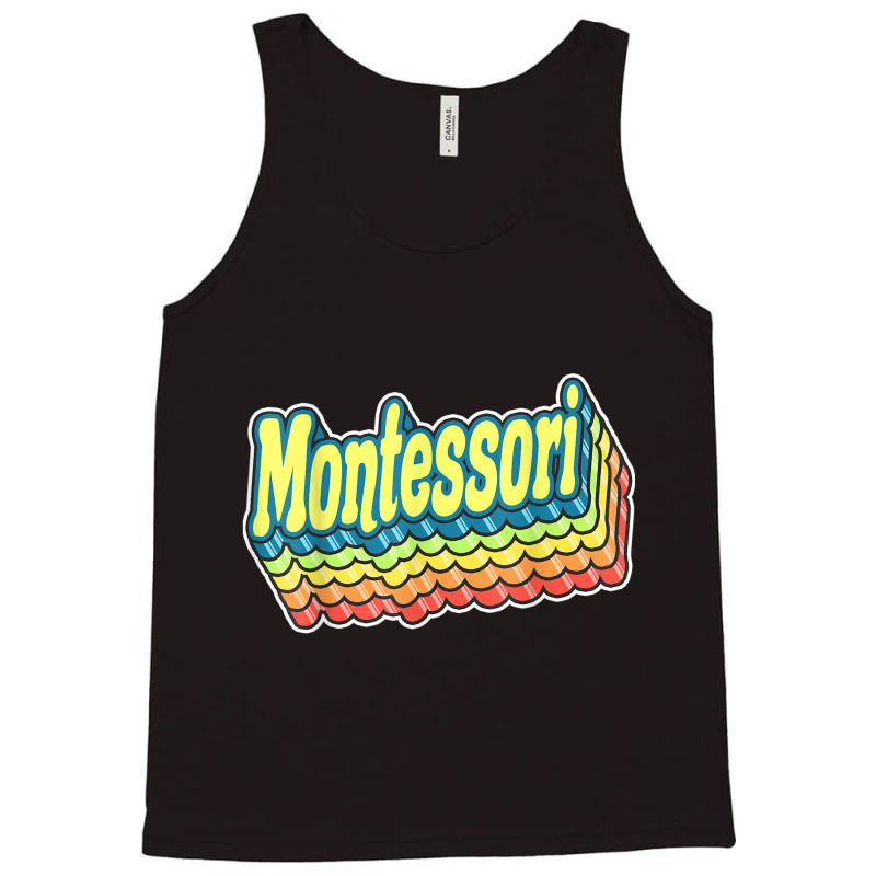 Montessori Retro Back To School Gift For Teachers Christmas Tank Top | Artistshot