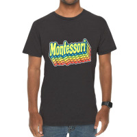 Montessori Retro Back To School Gift For Teachers Christmas Vintage T-shirt | Artistshot