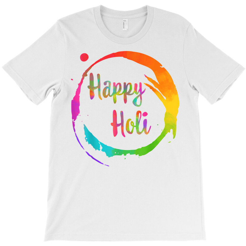 Happy Holi Colorful Colors India Dance Hindu Festival Spring T Shirt T-shirt | Artistshot