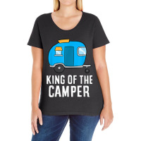 Camping King Of The Camper Rv Camper Dad Camper King Ladies Curvy T-shirt | Artistshot