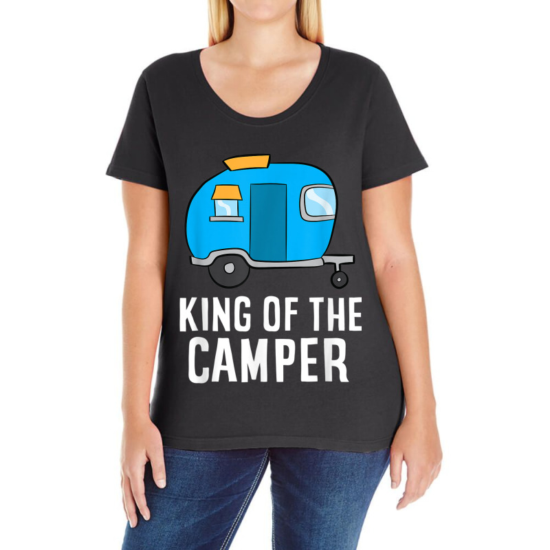 Camping King Of The Camper Rv Camper Dad Camper King Ladies Curvy T-Shirt by STEVEHARDING | Artistshot