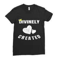 Unisex Distressed Divinely Created Cotton Fiber Design Tee T Shirt Ladies Fitted T-shirt | Artistshot