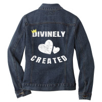 Unisex Distressed Divinely Created Cotton Fiber Design Tee T Shirt Ladies Denim Jacket | Artistshot