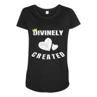 Unisex Distressed Divinely Created Cotton Fiber Design Tee T Shirt Maternity Scoop Neck T-shirt | Artistshot