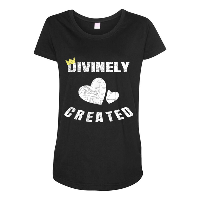 Unisex Distressed Divinely Created Cotton Fiber Design Tee T Shirt Maternity Scoop Neck T-shirt by wafaha | Artistshot