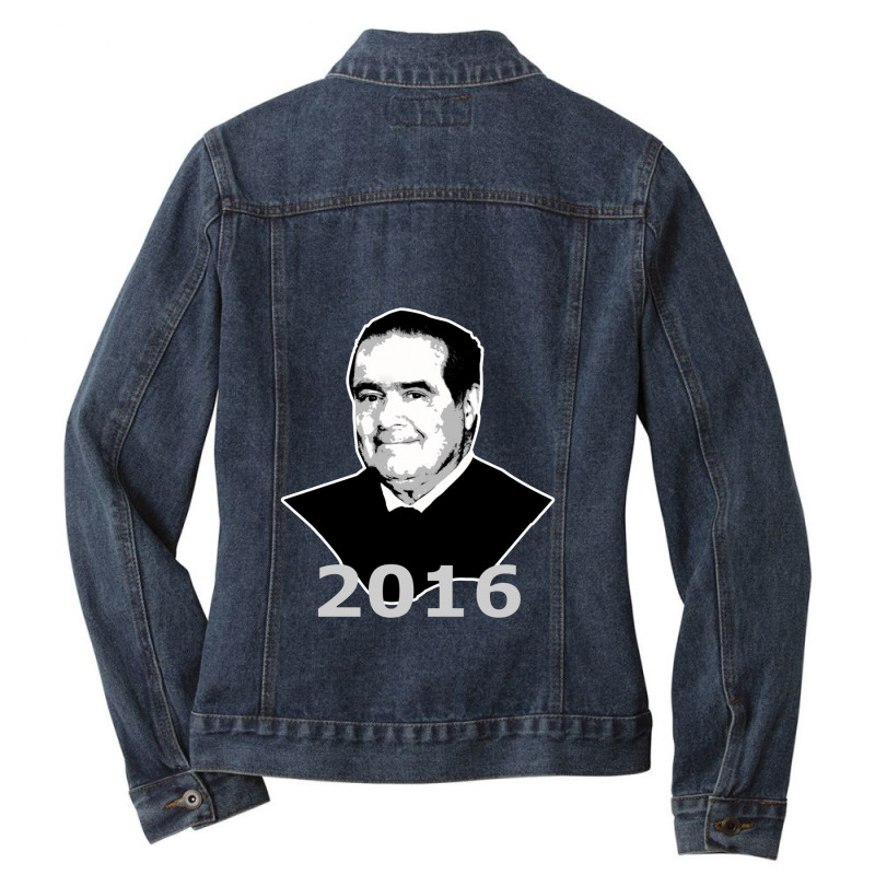 Antonin Scalia 2016 Candidate Ladies Denim Jacket by coklattedy16 | Artistshot